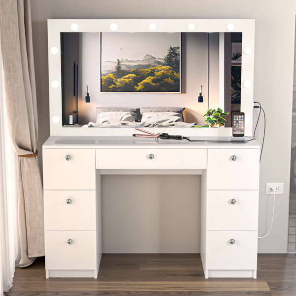 Tall vanity outlet dresser